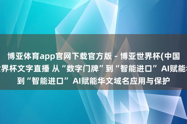 博亚体育app官网下载官方版 - 博亚世界杯(中国)官方入口,2026世界杯文字直播 从“数字门牌”到“智能进口” AI赋能华文域名应用与保护