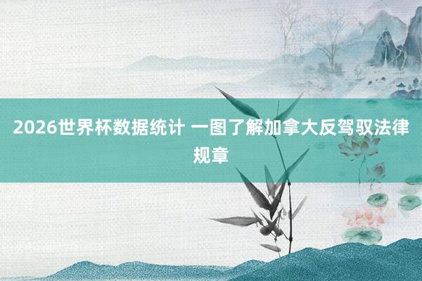2026世界杯数据统计 一图了解加拿大反驾驭法律规章