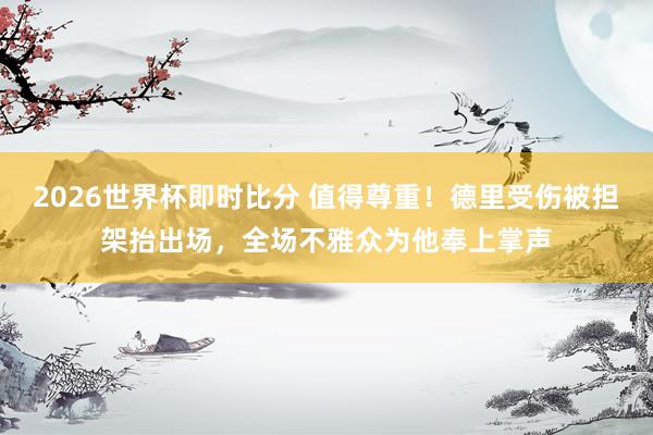 2026世界杯即时比分 值得尊重!德里受伤被担架抬出场,全场不雅众为他奉上掌声