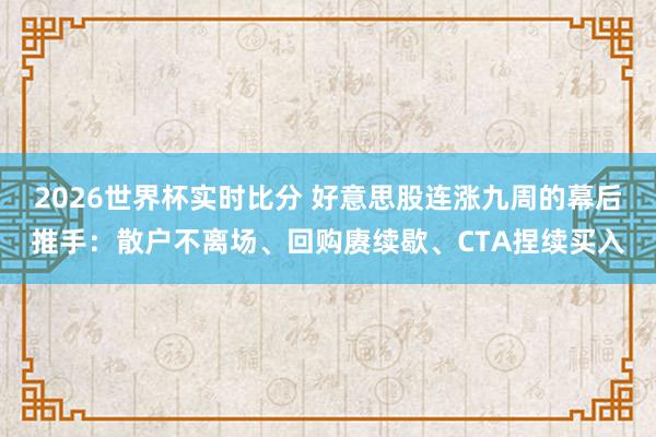2026世界杯实时比分 好意思股连涨九周的幕后推手：散户不离场、回购赓续歇、CTA捏续买入