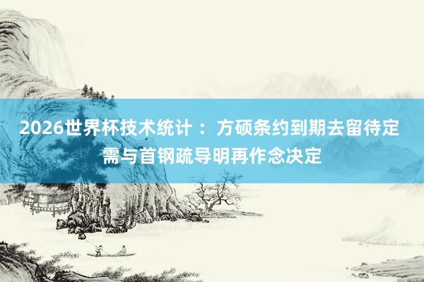 2026世界杯技术统计 :方硕条约到期去留待定 需与首钢疏导明再作念决定