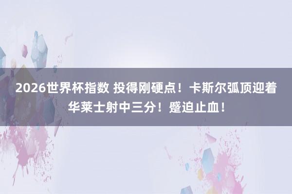 2026世界杯指数 投得刚硬点！卡斯尔弧顶迎着华莱士射中三分！蹙迫止血！